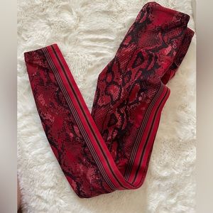 Lorna Jane Cobra Core Full Length Tight Red Size 2